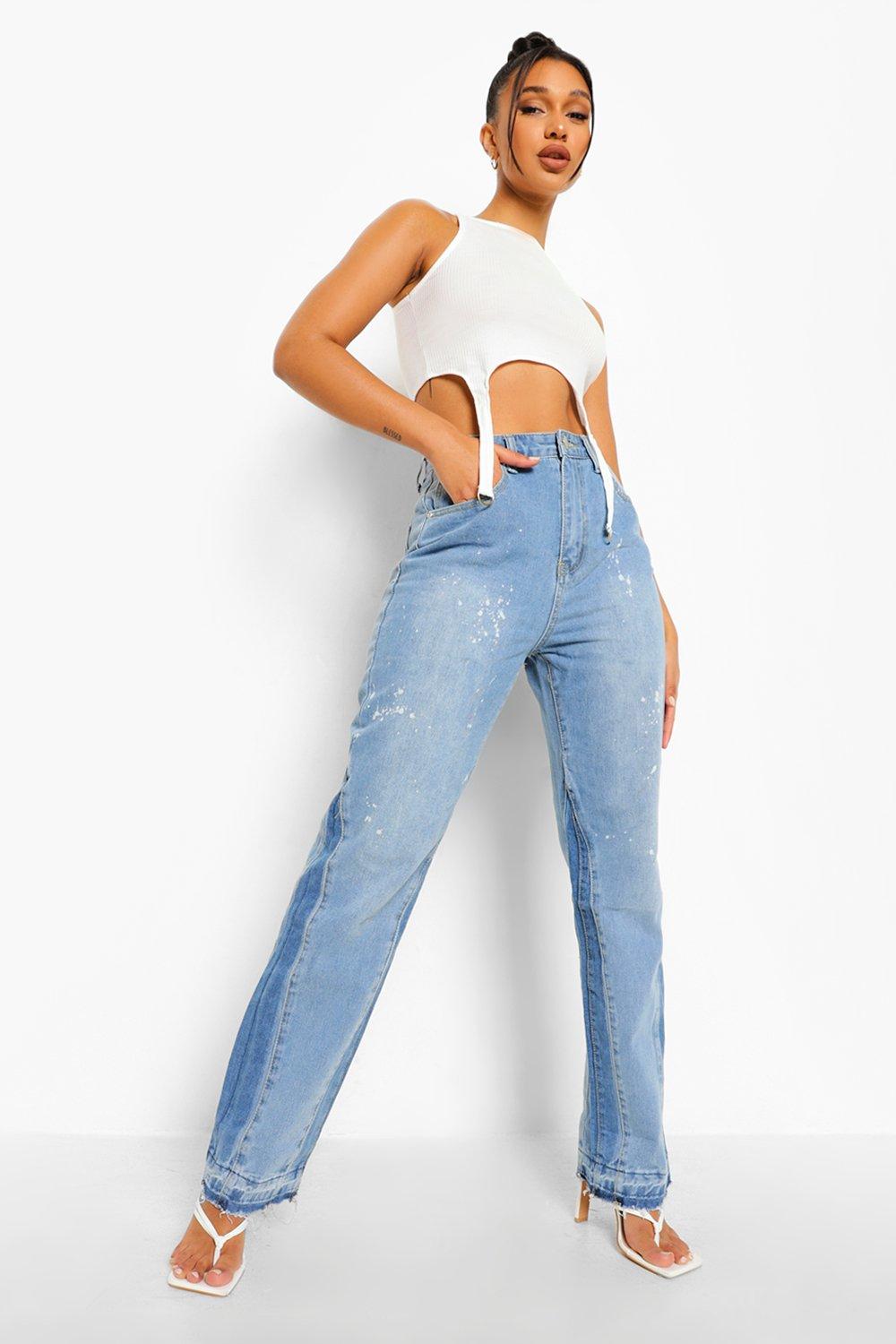 Jean best sale bicolore boohoo